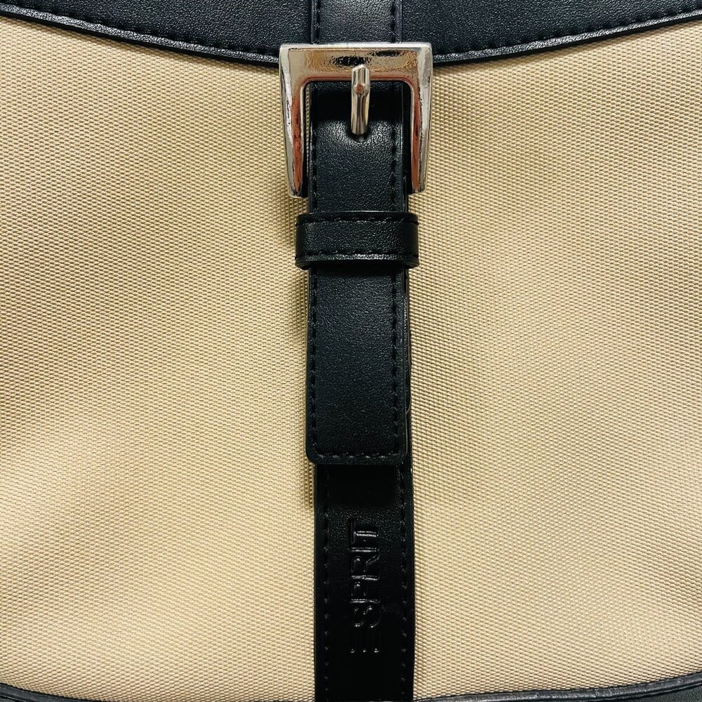 Vintage Espirit Brown With Black Trim Hand Bag - Small Tote Purse